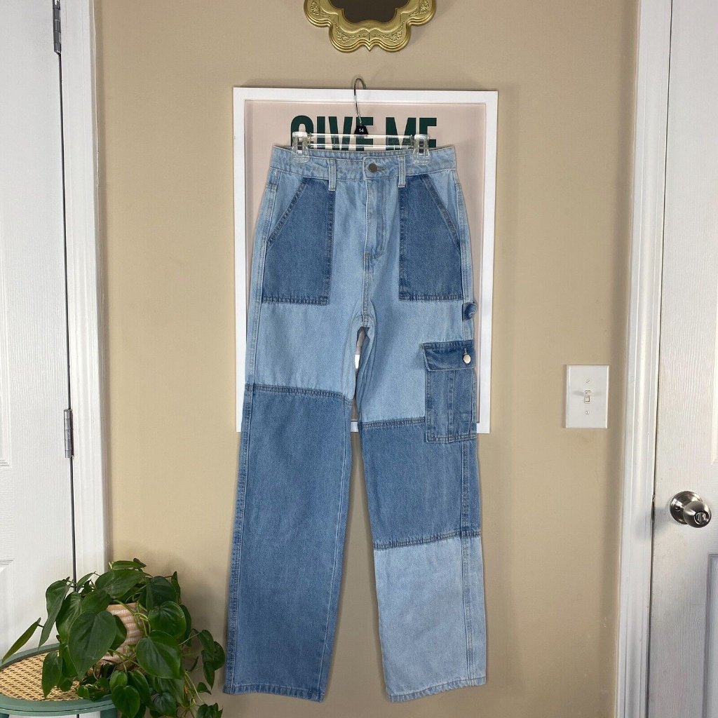 Patchwork Cargo Jeans